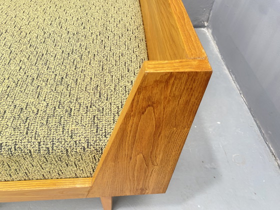 Image 1 of Divano in legno di metà secolo con tavolino laterale – Design modulare, anni '70