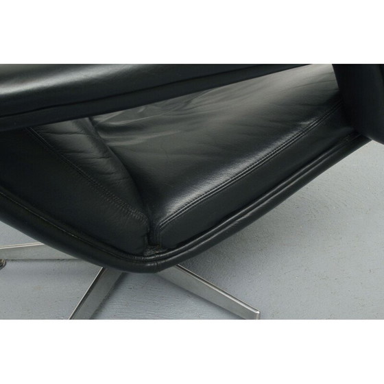 Image 1 of Vintage swivel armchair in leather by Geoffrey Hartcourt for Artifort, Netherlands 1970s