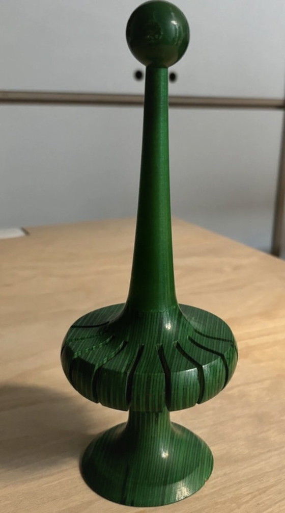 Image 1 of vintage scandinave années 1950, porte-serviettes oiseau en bois, Paavo Asikainen, Aarikka, Finlande