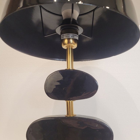 Image 1 of Tafellamp “Livello”, Chehoma, gelakt hout en metaal, eigentijds design, jaren 2010 – Frankrijk