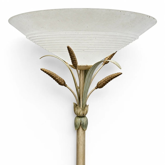 2 x lampada da terra / decorazione metallica botanica / floreale / anni '70 / – Lampade da terra, Glass (photo 6 of 10)
