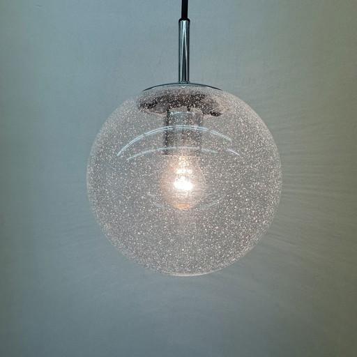 Limburg glashütte hanglamp globe glas jaren 70