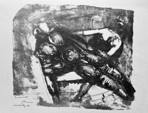 Serigrafía de Wim Motz - Viaje espacial