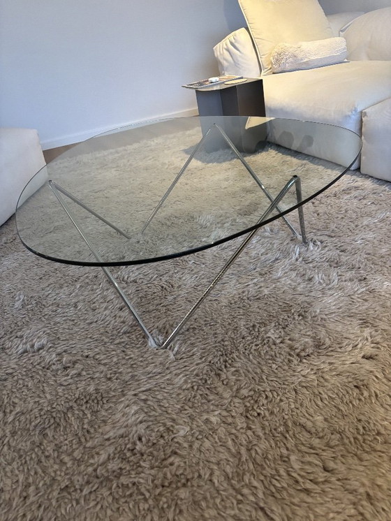Image 1 of Table basse en verre Gubi Pedrera, chromée