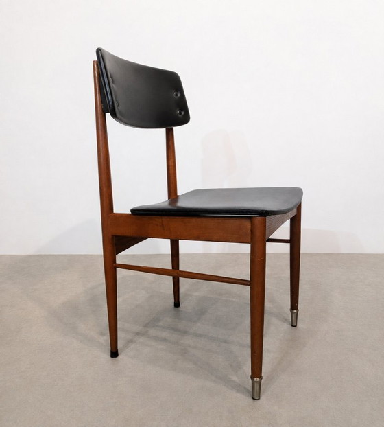 Set di sei sedie da pranzo scandinave di metà secolo, anni '60 – Skai, Wood, Vintage (photo 5 of 9)