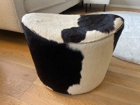 IKEA Niels Gammelgaard Pouf Rotatif en Peau de Vache 2006 – Poufs & repose-pieds, Cuir (photo 12 of 13)