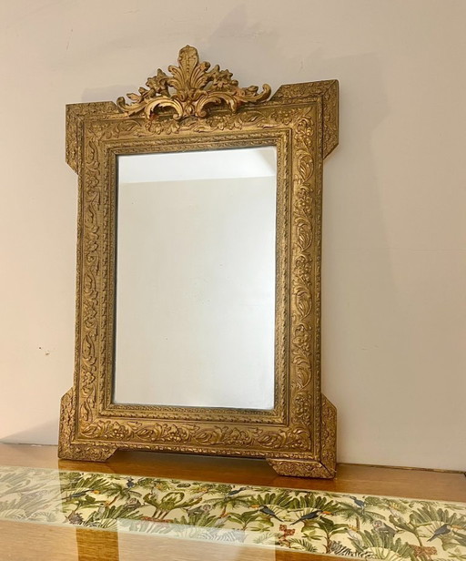 Antiker französischer Wappenspiegel, 85 x 58 cm