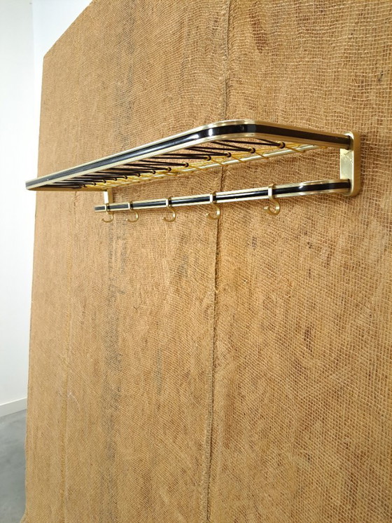 Image 1 of Porte-manteau des années 1950, noir et or, n° 21