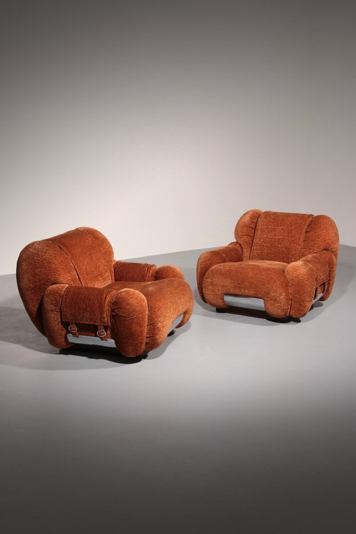 Chaises longues conçues dans le style d'Adriano Piazzesi Italie
