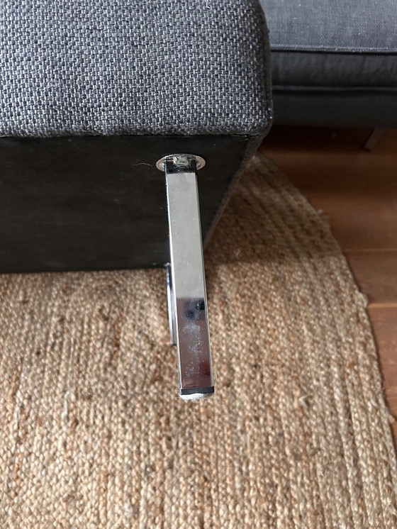 Image 1 of Divano a due posti con poggiapiedi (antracite)