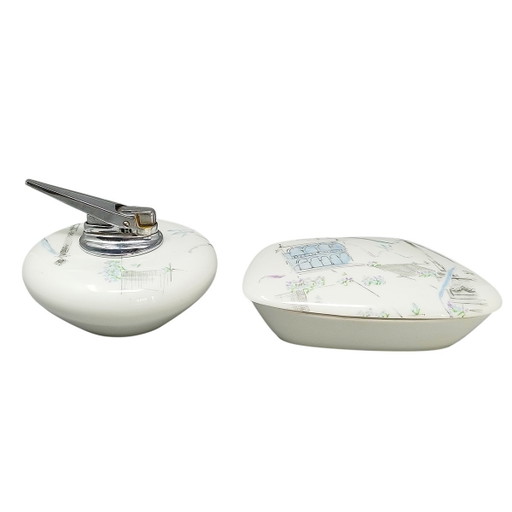 Splendido set da fumo in ceramica degli anni '60 di Rosenthal. Prodotto in Germania.