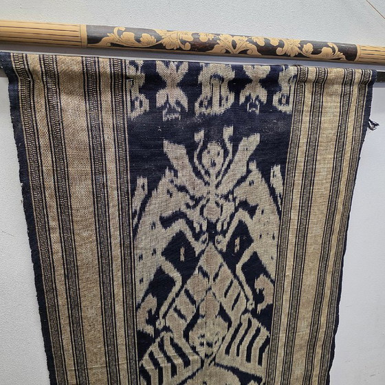 Image 1 of Vintage Indonesische Sumba Ikat wandkleed, jaren 60/70