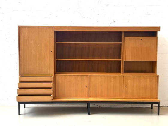 Image 1 of Woonkamermeubel uit het midden van de 20e eeuw, gemaakt van teakhout, Zwitserland, jaren 60.