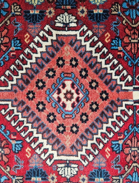 Image 1 of Hand-knotted Persian wool Yalameh rug runner Mint 81x193cm