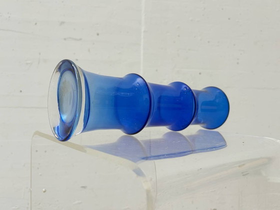 Image 1 of Cobalt blue glass vase in space age style, 1970s