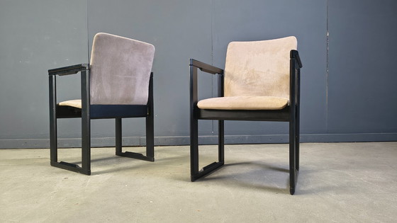 Image 1 of Set van 6 vintage eetkamerstoelen toegeschreven aan Tobia Scarpa, jaren 70.