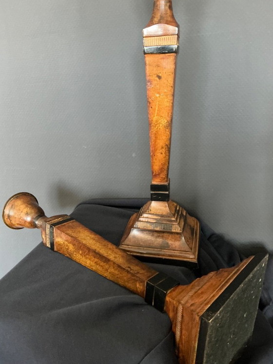 Image 1 of 2 mooie bronzen kandelaars 