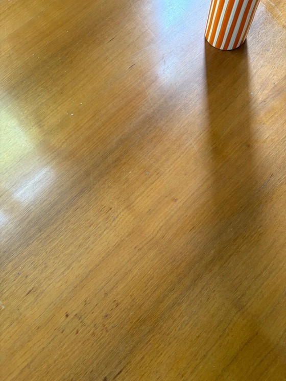 Image 1 of Solid wood table with steel frame - unique with character