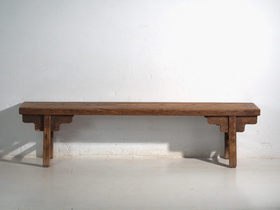 Antique long low bench in elm wood – China, circa 1930 – Benches (photo 33 of 40)