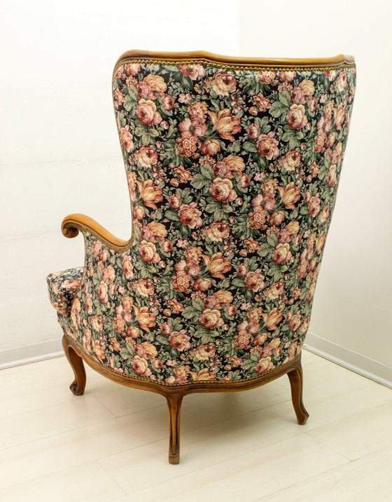 Image 1 of Fauteuil en noyer de style Chippendale, Mid Century Modern, 1960s