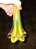 Sommerso vase soliflor yellow yellow Murano