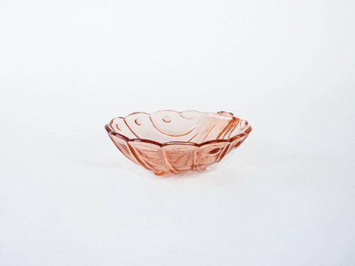 Bandeja de cristal, diseño italiano, década de 1960, fabricada en Italia.