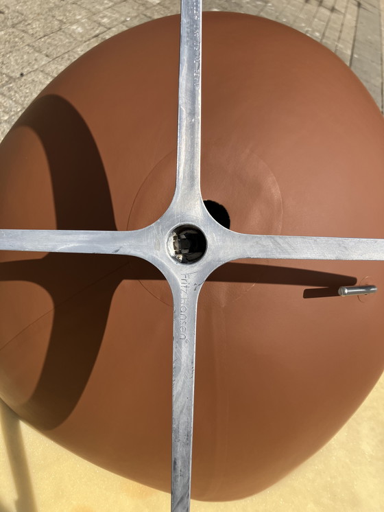 Image 1 of Fritz Hansen Egg Chair + Pouf in pelle color cognac NOVITÀ!!