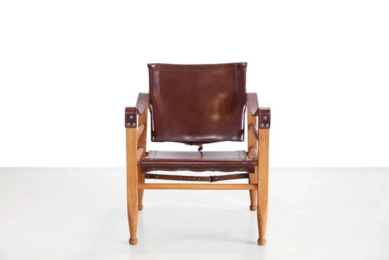 Safari-Stuhl aus Eiche und Leder von Aage Bruun, 1960er Jahre – Sessel, Leather, Wood, Mid Century Modern (photo 7 of 7)