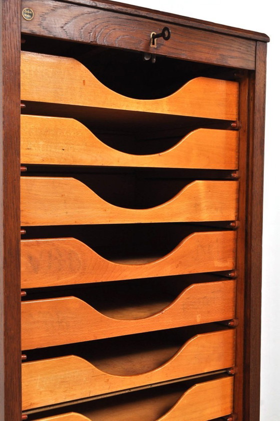 Image 1 of Vintage Roller Shutter Cabinet, 1930s