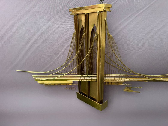 Scultura da parete Curtis Jere Brooklyn Bridge – Decorazioni murali, Metallo, Ottone (photo 4 of 27)