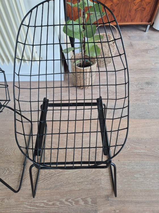 Image 1 of 6x Pastoe SM05 wire chairs door Cees Braakman zwart