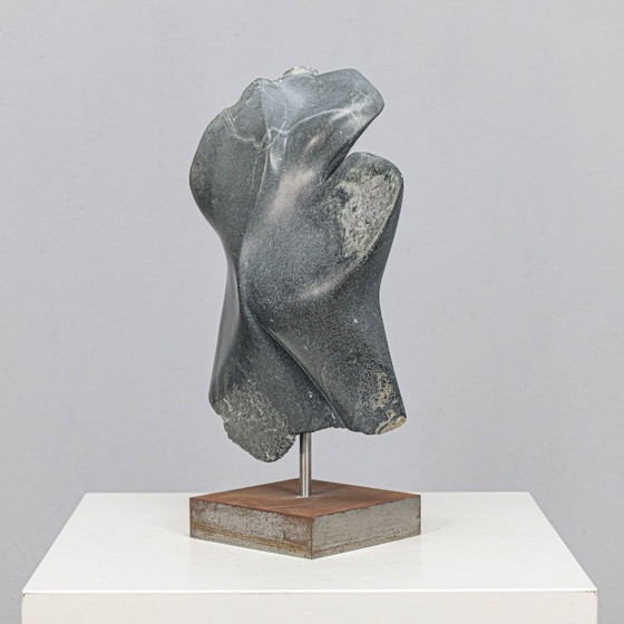 Image 1 of Abstract Dolomite Stone Sculpture by Ineke van Zuuren, Netherlands, 1980s