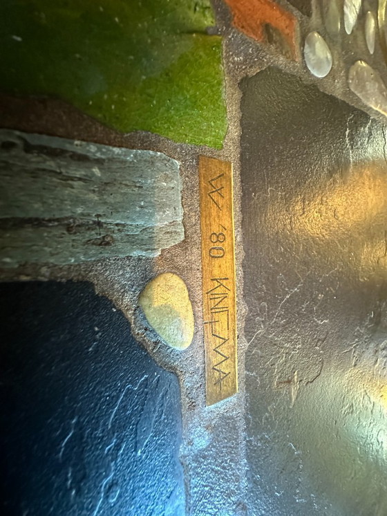 Image 1 of Paul Kingma coffee table. 1980s. With brass and ceramic.