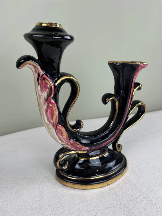 Jugendstil-Kronleuchter – Kerzenhalter, Porcelain, Ceramic, Art Nouveau (photo 11 of 14)