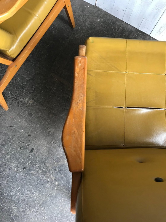 Set of Mid-Century Wooden Lounge Chairs, 1960s – Armchairs, Mid Century Modern (photo 7 of 13)