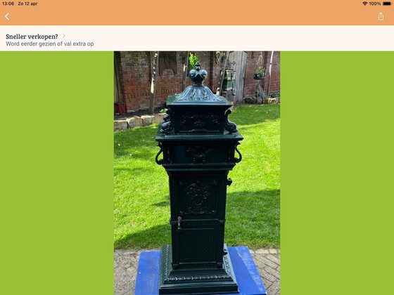 Image 1 of Buzón de aluminio nostálgico, muy bonito, totalmente restaurado.