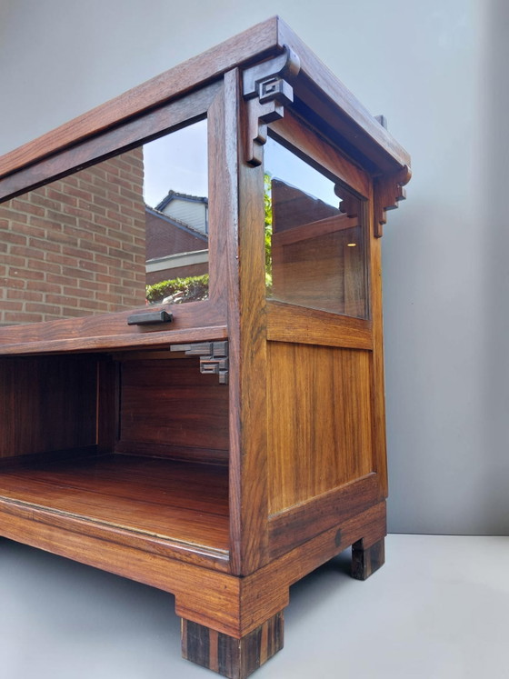 Credenza scolastica di Amsterdam, mobile Art Déco – Credenze, Wood, Glass (photo 7 of 11)