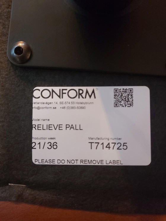 Image 1 of Relax armchair in cognac leather with footstool