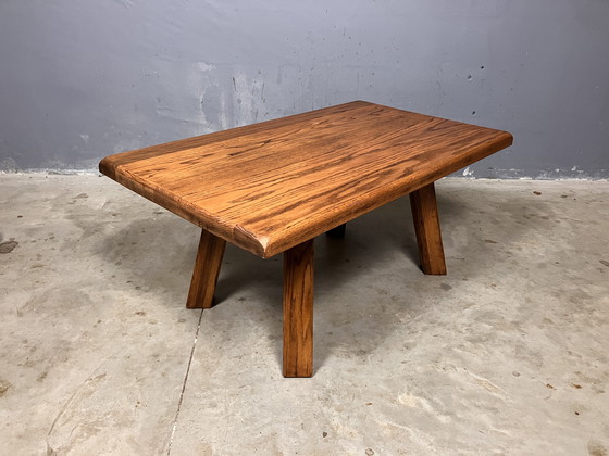 Image 1 of Brutalist Oak Coffee Table Japandi Wabi Sabi