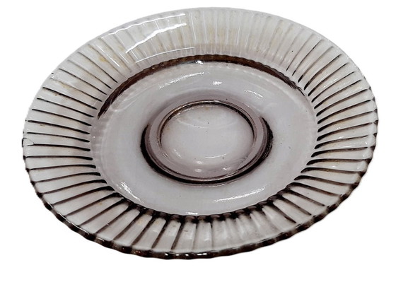 Image 1 of 6 x vintage paarse glazen dessertborden