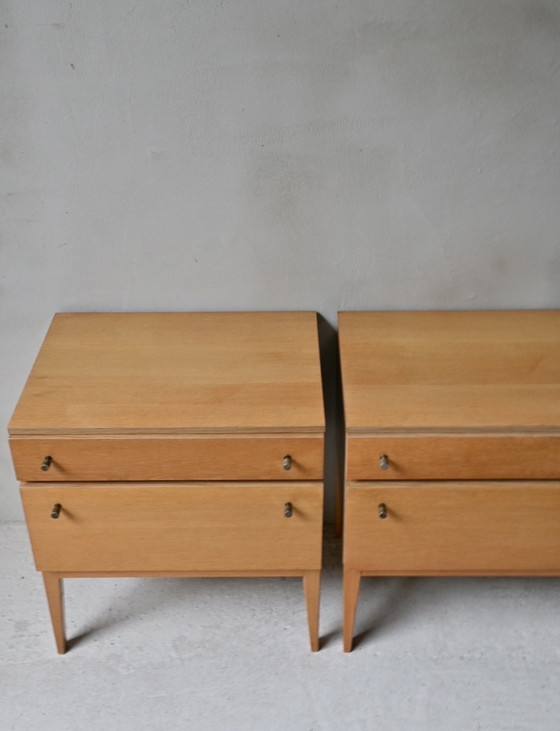 Image 1 of Set vintage di comodini in rovere