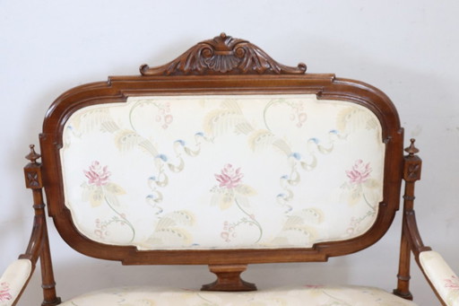Antique Small Settee, Italy Late 19th Century