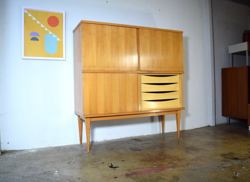 1960s WK Furniture Highboard Vintage Cabinet Chest of Drawers Mid Century