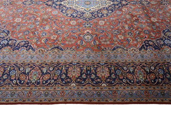 Image 1 of Handgeknüpfter Kashan Kork - Rot - 403 x 292 cm