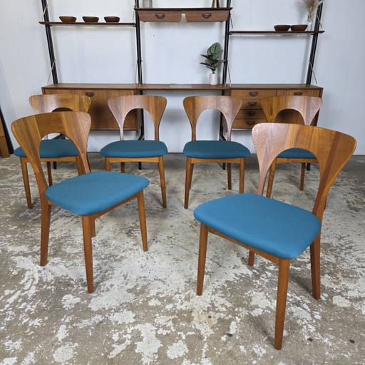 6 sedie Niels Koefoed "Peter" vintage danesi degli anni '60
