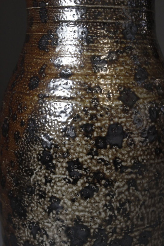 Gustave Tiffoche - Impressive stoneware pyrite pitcher, wood-fired, France, 1960s – Vases, Ceramic (photo 6 of 13)