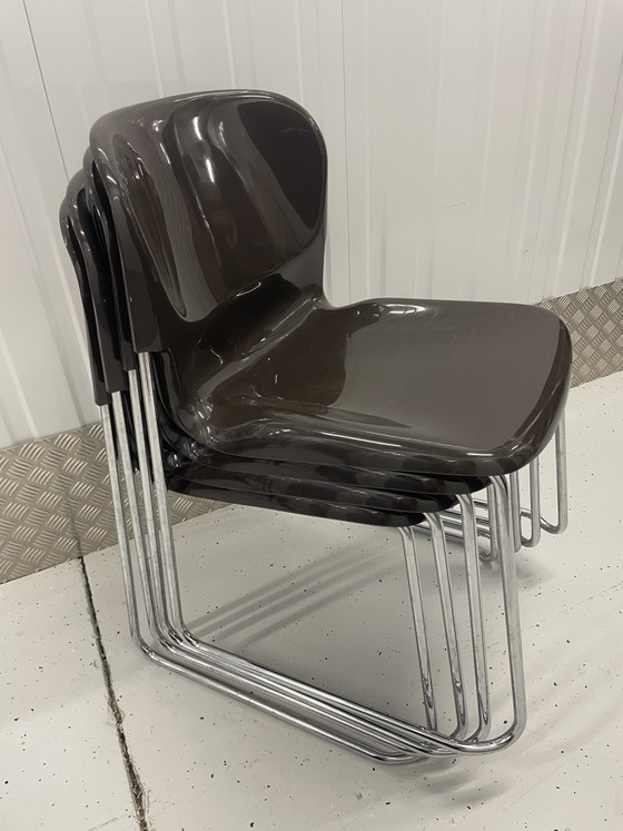 Gerd Lange, 4 sedie da pranzo vintage in cromo stile metà secolo – Chrome, Plastic (photo 8 of 11)