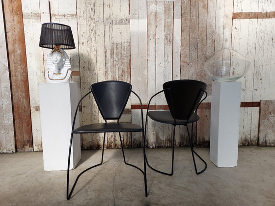 Image 1 of Set of 2 vintage "Linda" chairs - Arrben Italy, 1980s