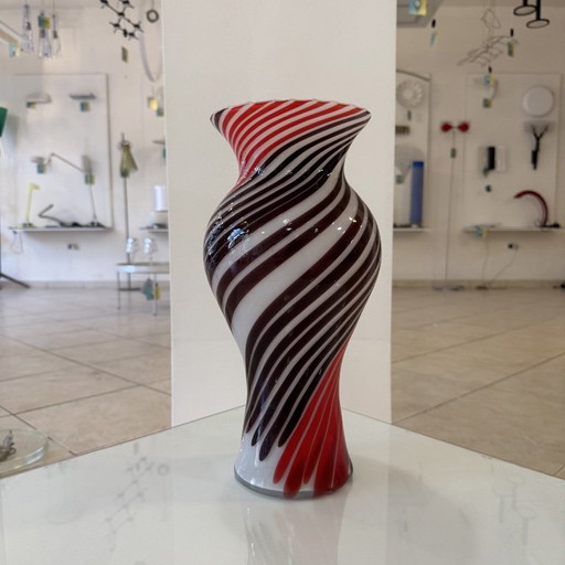 Vintage Murano vaas uit de jaren 70, veelkleurig, Italiaans design, Venetië – plantenbak, Murano Glass