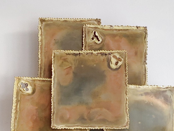 Image 1 of MAGNIFIQUE APPLIQUE VINTAGE 1960 SCANDINAVE HOLM SORENSEN & CO DENMARK LAITON